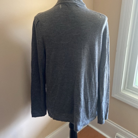 CO ESSENTIALS Size L Gray Long Sleeve Cashmere Sweater - Picture 3 of 9